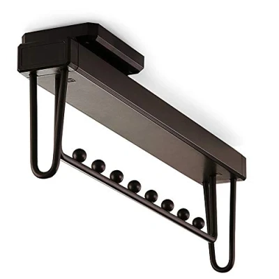 Image of Emuca Moka extractable hanger for wardrobe with Soft close mecanism, painted, Plastic and Aluminium