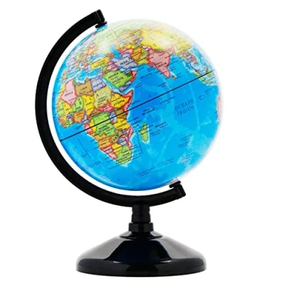 Image of Exerz Educational World Globe 14cm Political Map in Spanish Swivel Rotating Desk Top Diameter (Spanish)