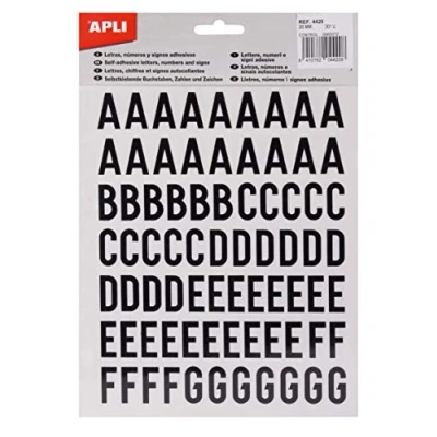 Image of Apli Stickers Letters, Numbers and Signs