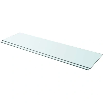 Image of vidaXL Shelves 2 pcs Panel Glass Clear 110x30 cm