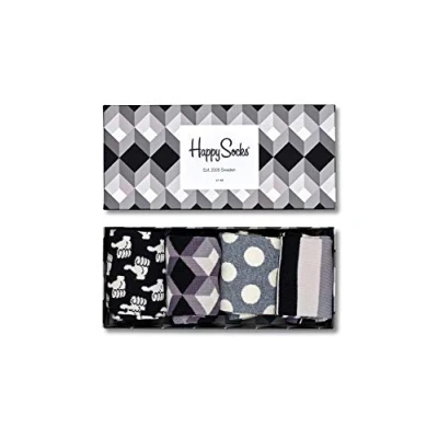 Image of Happy Socks Women&#039;s Black and White Gift Box Socks, Multicolour (Multicolour 900), 4 7 (Size:36 40)