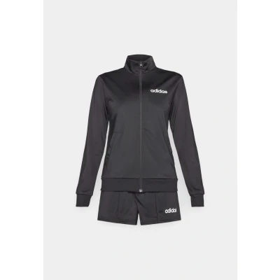 Image of adidas Sportswear Essentials Linear Short SET Tracksuit, Women&#039;s, Size: Large, Black