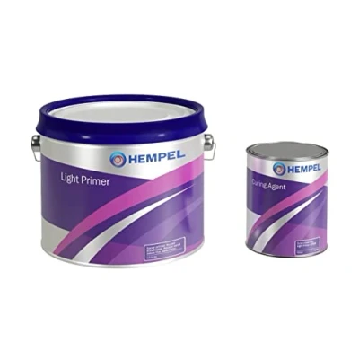 Image of Hempel Epoxy Primer Undercoat Light Stone Grey 2.25L Boat Paint
