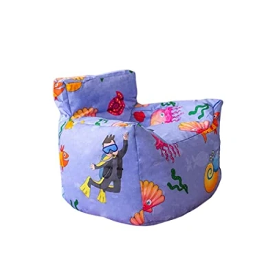 Image of Marco Paul Children&#039;s Bean Bag Seat Cover Eye Catching and Extra Strength Sea Theme Bedroom Kid&#039;s Chair Covers Play Kids Nursery Furniture Indoor Outdoor Baby Only