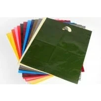 Image of ODL Packaging 200 Black Strong Carrier Bags Varigauge 10&quot; x 16&quot; + 4&quot;