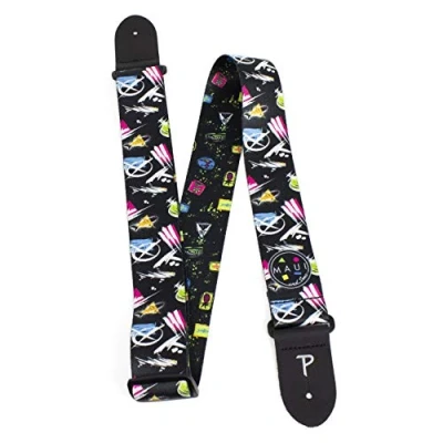 Image of Perri&#039;s Leathers Maui &amp; Sons Guitar Strap (Official Licensing) 2 Polyester Webbing, Adjustable Length 39&quot; 58&quot; Long, NWS30P 8166