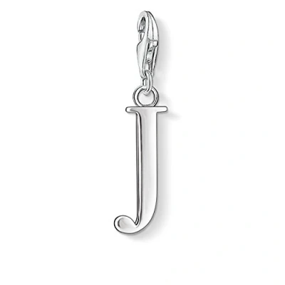 Image of Thomas Sabo Women Charm Pendant Letter J Club 925 Sterling Silver 0184 001 12