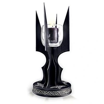 Image of the Noble Collection Lord of Rings Staff Saruman Candle Holder 10.5in (27cm) Metal and Glass Votive Officially Licensed Film Set Movie Props Gifts