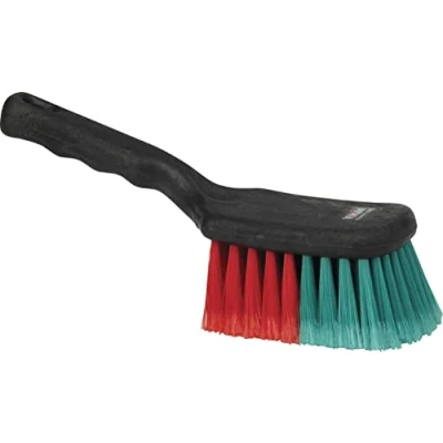 Image of Vikan 522752 Vehicle Brush with Short Handle, Soft/Split, Black, 275mm Length, 95mm Width, 115mm
