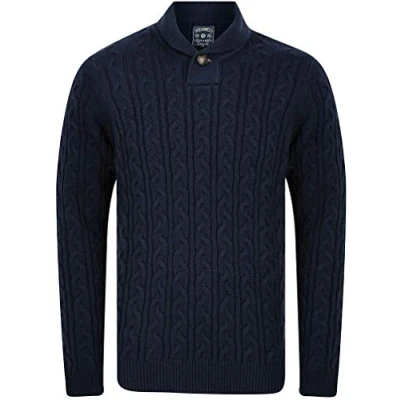Image of Tokyo Laundry Men&#039;s Shawl Neck Chunky Cable Knit Jumper