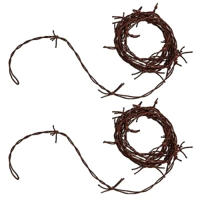 Image of HoveeLuty Halloween Fake Rusted Barb Wire Plastic Barbed String Party Decoration Prop 2PCS Rusty Garland