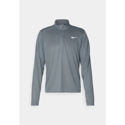 Image of Nike Dri FIT Pacer Men&#039;s XL Half Zip Long Sleeve Tee Grey, Moisture Wicking Running Top