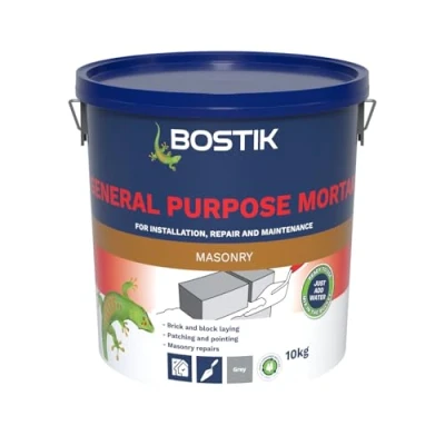 Image of Bostik Cementone General Purpose Mortar, Pre Mixed, Easy to Use, For Interior &amp; Exterior Repairs Maintenance, 10kg