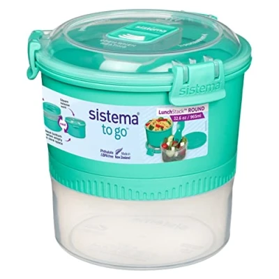 Image of Sistema 965ml Lunch Stack to Go, Polypropylene, Assorted Colours , 965 ml