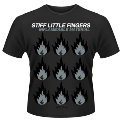 Image of Official T Shirt Stiff Little Fingers Inflammable Material L