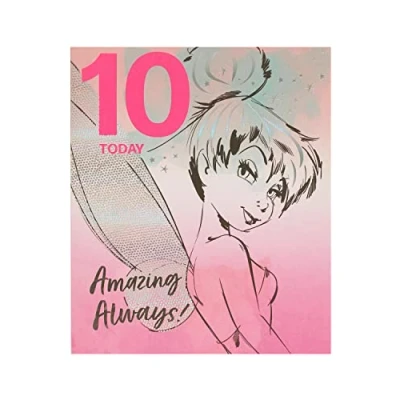 Image of UK Greetings Birthday Card for Girl Disney Princess Tinker Bell Age 10, 698277 0 1, Multi