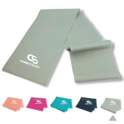 Image of Coresteady Resistance Band For Men &amp; Women Exercise to Build Strength, Flexibility, Muscle Tone Fitness, Stretching, Pilates, Physio Yoga With Guide