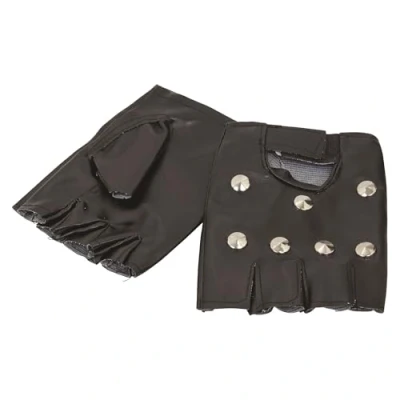 Image of Bristol Novelty BA187 Studded Punk Gloves Black, unisex adult, One Size