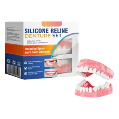 Image of Luhaka Silicone Reline Denture Set, Bikenda Kit, Seurico False Teeth, Soft Easy Use Kit for Dentures (1set)