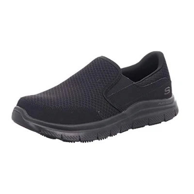 Image of Skechers Men&#039;s Flex Advantage SR MCALLEN Food Service Shoe, Black, 7.5 UK Medium
