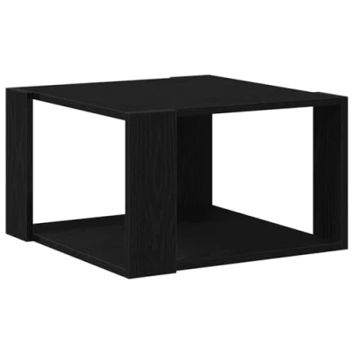 Image of vidaXL coffee table black oak engineered wood lounge/indoor living centerpiece durable 85x55x31 cm furniture