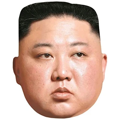Image of Kim Jong un (Black Hair) Celebrity Mask, Flat Card Face, Fancy Dress Mask