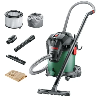 Image of Bosch 06033D1270 AdvancedVac 20 Wet and Dry Vacuum Cleaner with Blowing Function, Green