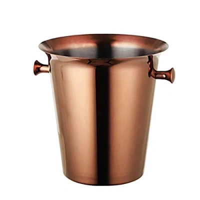 Image of LPGY 5L Stainless Steel Champagne Bucket, Ice Beverage Tub with 2 Holden, Bucket Wine, Wine Chiller Silver/Gold/Bronze