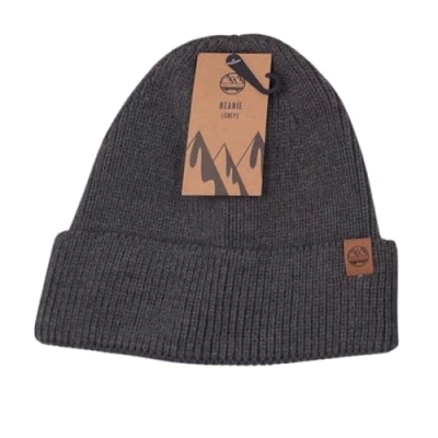 Image of Six Peaks Unisex Beanie, Soft Acrylic Winter Hat for Men and Women, Warm, Stretchable Design Outdoor Activities, Grey, One Size
