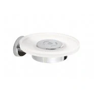 Image of Showerdrape Eternity Chrome Glass Wall Bathroom Soap Dish