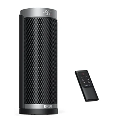 Image of Dreo 16 Inch Space Heater, 1800W Silent Ceramic Electric Heater Low Energy, 3 Mode Speed, Overheating &amp; Tip Over Protection, 12H Timer, 70 Oscillation, for Home, Silver