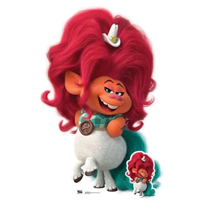 Image of STAR CUTOUTS SC1499 Delta Dawn Trolls Standee/Standup/Cutout Height 136cm Width 91cm, Solid, Multicolour, Regular
