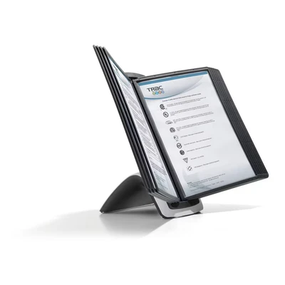 Image of Durable SHERPA STYLE Display Panel Desk Unit 10 Panels in Black Ideal for Storing and ing A4 Documents