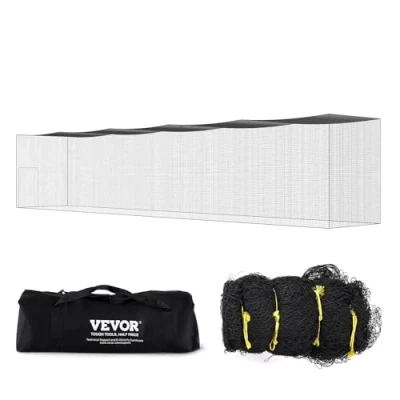 Image of VEVOR Baseball Batting Netting, Professional Softball Hitting Training Net, Practice Portable Pitching Cage Net with Door &amp; Carry Bag, Heavy Duty Enclosed PE 70FT (NET ONLY)