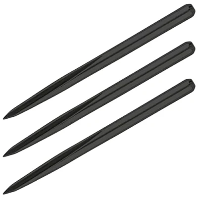 Image of Unicorn Replacement Volute Steel Dart Points 36mm Long Black 3 per Pack