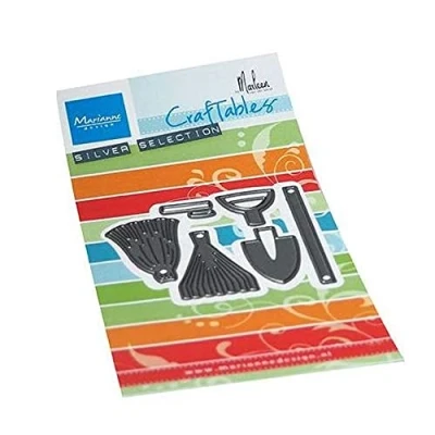 Image of Marianne Design Craftables, Garden Tools by Marleen, for Paper Craft Projects, Silver or White, One Size