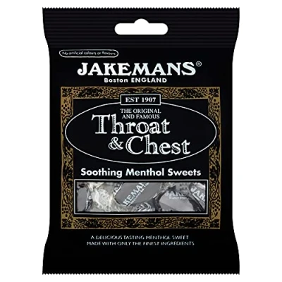 Image of Jakemans Throat and Chest Menthol Sweets, 100g