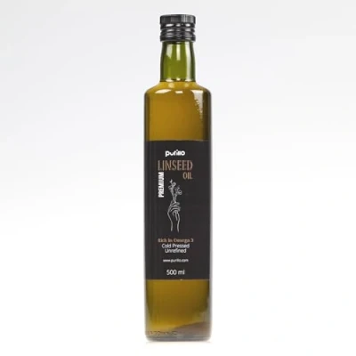 Image of Linseed oil, cold pressed, unrefined Purillo (500 ml)