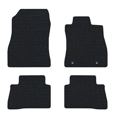 Image of Nicoman Hex Fully Tailored Car Mats Fit (2010 2019 Juke F15) (Full Set 4 Piece,Black)