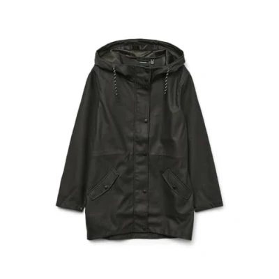 Image of Vero Moda Women&#039;s Vmmalou Aw22 Coated Jacket Noos, Black, XS UK