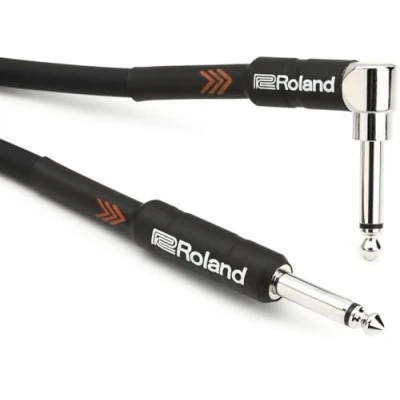 Image of Roland Black Series Instrument Cable Angled, Length: 5 ft/1.5 m