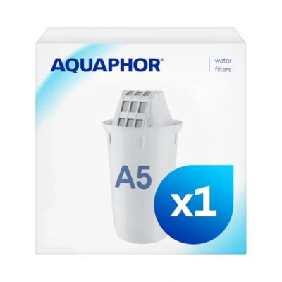 Image of AQUAPHOR Filter Cartridge A5 Pack of 1 Filters Limescale, Chlorine, Heavy Metals 350L Clear Water AQUALEN Technology for Better Tasting Food &amp; Drink Replacement Jugs