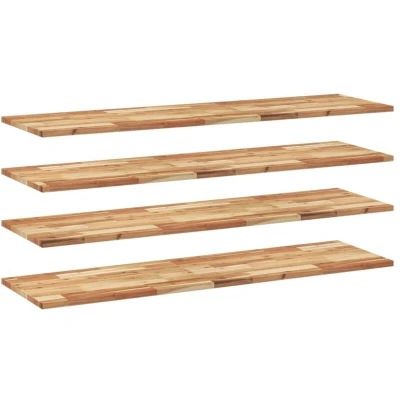 Image of vidaXL Floating Shelves 4 pcs 140x40x2 cm Oil Finished Solid Wood Acacia