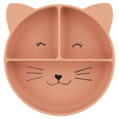 Image of Baby &amp; Toddler Plate with Strong Suction Base Non Slip, Microwave Dishwasher Safe Perfect for Led Weaning Portion Control