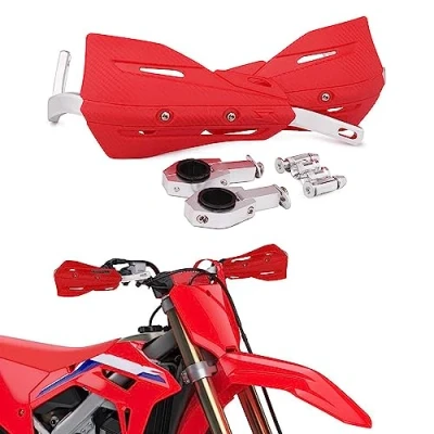 Image of JFG Racing Dirt Bike Handguards,Motorcycle 7/8&#039;&#039; and 1 1/8&#039;&#039; Hand Guards Aluminum Universal for Pit MX Motocross Supermoto ATV Quad KAYO Red