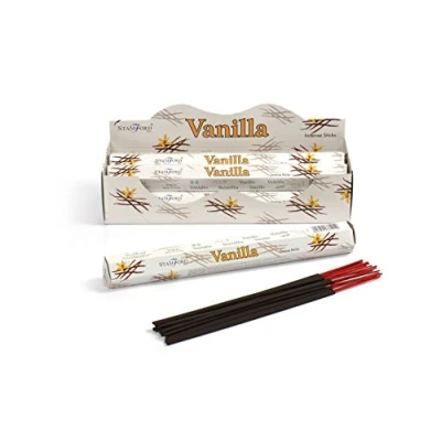 Image of Stamford &quot; Hex Floral, Exotic &amp; Spa INCENSE STICKS COLLECTION IN 3/6/12/18/24 PACKS, 20 STICKS/PACKS (VANILLA, 3 PACKS)