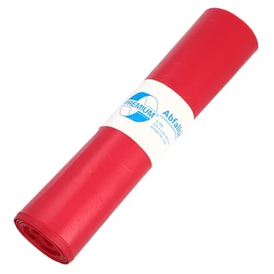 Image of Deiss Premium 11021 Rubbish Bags 700 x 1100 mm, 60, Red (Pack of 25)