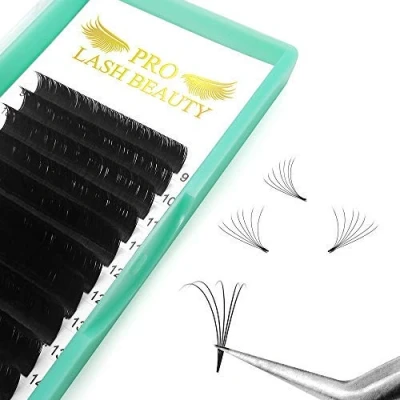 Image of Easy Fan Lashes CC 0.03 9 Eyelash Extensions C D curl Russian Self Fanning Automatic Blooming Lashes(CC 0.03,9 mm)…