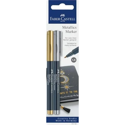 Image of Faber Castell Creative Studio Metallics Marker, Heart Of Gold / Nothing Else Metals, , For Art, Craft, Drawing, Sketching, Home, School, University, Colouring