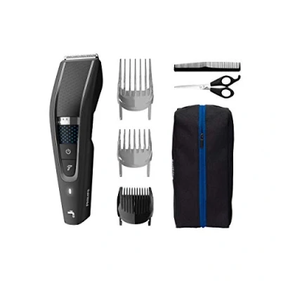 Image of Philips Series 5000 Hair and Beard Trimmer with Soft Case Barber Kit (Model HC5632/15)